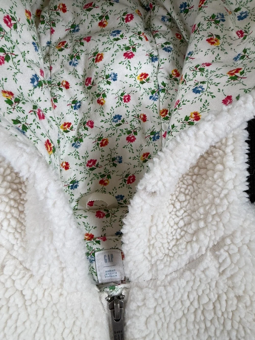 GAP x Sarah Jessica Parker Hooded Fleece Bunny Bomber Jacket - 4